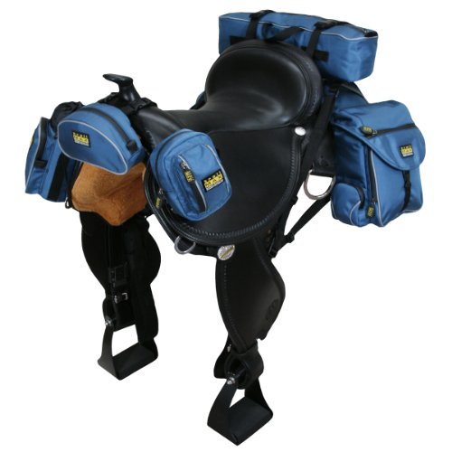 Trailmax 500 - Set completo de equipaje para silla vaquera de cowboy - Azul