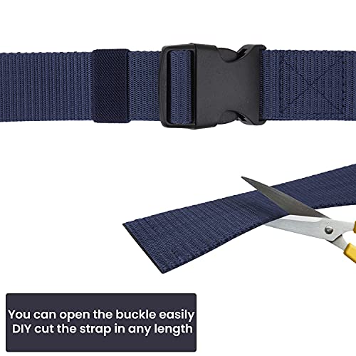 Trimming Shop Cinturón de nailon estilo militar, cinturón de lona de 3,8 cm con hebilla de plástico de liberación rápida, cinturón de combate para pantalones de carga, deportes al aire libre
