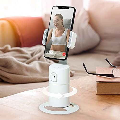 Trípode de seguimiento facial, soporte para teléfono, rotación de 360°, seguimiento automático de objetos faciales por AI, soporte para selfie, Vlog, transmisión en vivo, compatible con iPhone Android