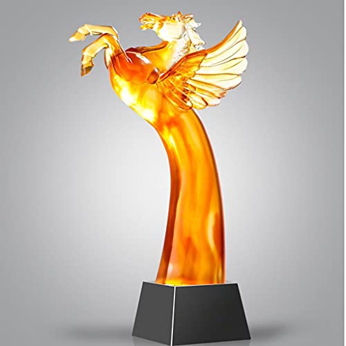 Trofeos, medallas y premios vidriado Equipo de Personal empresarial sobresaliente Honor Escultura de Caballo Creativo. Embalaje de Caja de Regalo, se Puede gr