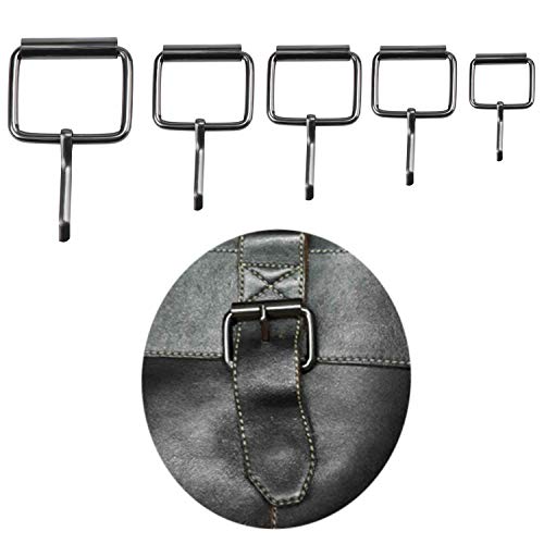 TsunNee - Hebillas de metal para 5 tamaños, 5 tamaños, hebillas para bolsos, correa de cuero, accesorios de mano, color negro