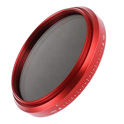 TTSJSM Filtro UV,Filtro Polarizador Ultra Slim 40.5-82mm Fader Ajustable Variable Red (Caliber : 72mm)