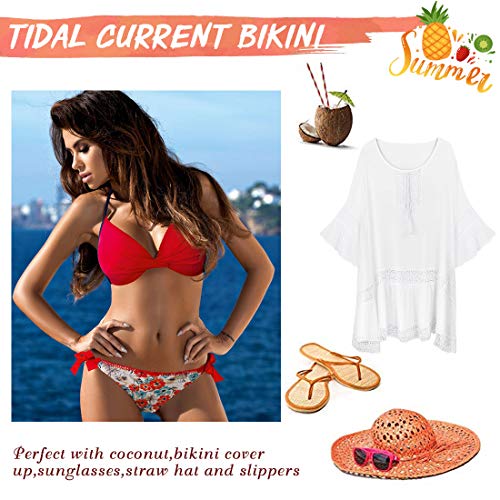 Tuopuda Mujer Multicolor Cabestro Bikini Conjuntos de Cintura Baja Ajustable Bikini Inferior Impresa Raya Playa Traje de Baño