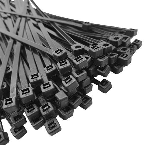 Typicshop Bridas de Plástico para Cables 3,6mm x 300mm, Negro, 100 unidades