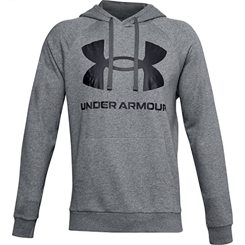 Under Armour Rival Fleece Big Logo HD Camiseta, Hombre, Pitch Grey Light Heather/Black (012), XXL