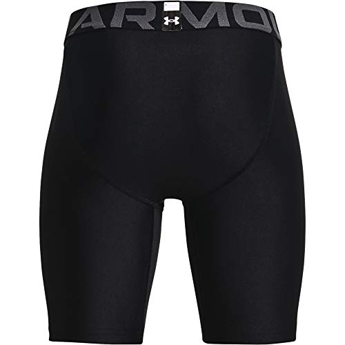 Under Armour UA HG Armour Shorts pantalón Corto, Hombre, Negro (Black/White), L