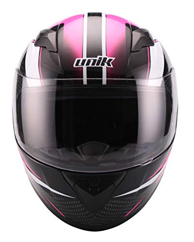 UNIK Cn-04 Kids Full Face Integral Helmet, Colour Casco, Infantil, Beep Rosa/Black/White, Medium