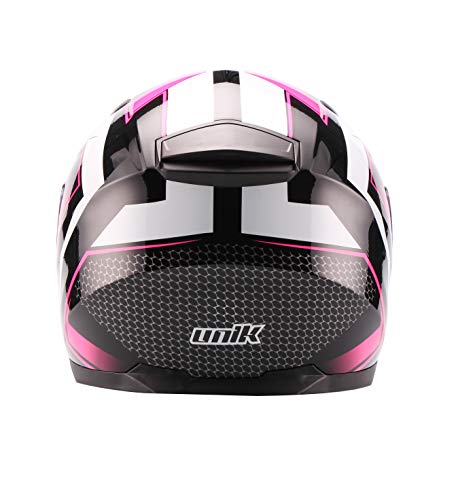 UNIK Cn-04 Kids Full Face Integral Helmet, Colour Casco, Infantil, Beep Rosa/Black/White, Medium