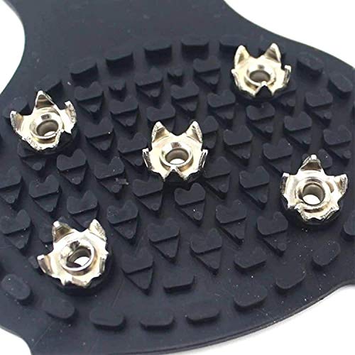 Universal Non-Slip Gripper Spikes, Ice Cleats Snow Grips Walk Traction Cleats for Boots Shoes, Anti-Slip Over Shoe Durable Cleats with Good Elasticity, Easy to Pull On or Take Off