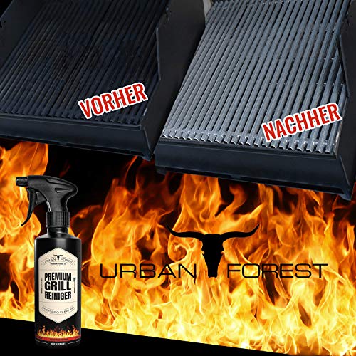 Urban Forest - Limpiador de horno Extrem y gel de limpieza para parrillas, como limpiador potente, elimina la resina de humo, para hierro fundido y ollas de hierro fundido, 500 ml