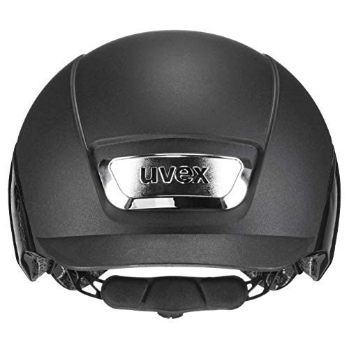 Uvex elexxion Pro Casco de equitación, Adultos Unisex, Black Mat-Black Shiny, 54-55 cm