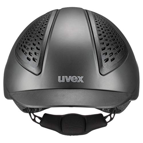 Uvex exxential II LED Casco de equitación, Adultos Unisex, Anthracite Mat, 59-61 cm