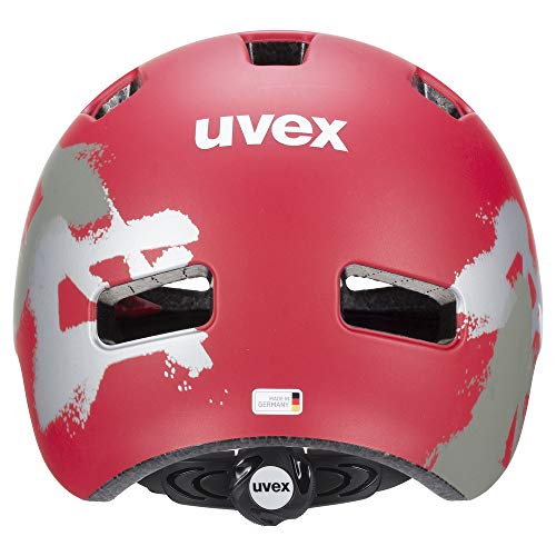uvex hlmt 4 CC Casco de Bicicleta, Juventud Unisex, Red Mat, 55-58 cm