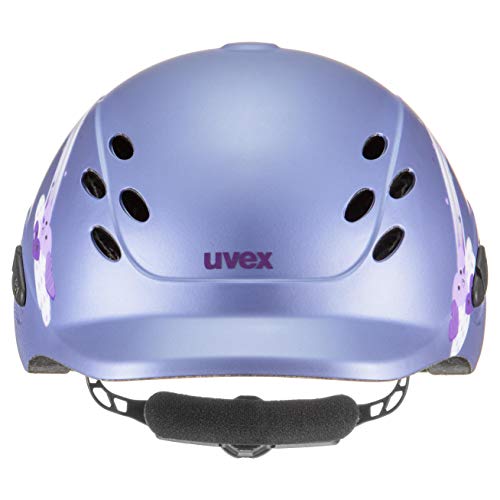 Uvex Onyxx Dekor Casco de equitación, Juventud Unisex, Princess Violet Mat, 49-54 cm