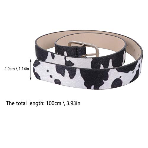 VALICLUD Cinturón para Mujer Moda Cinturón de Cuero con Estampado Animal Cinturón con Estampado de Vaca para Jeans Pantalones Vestidos