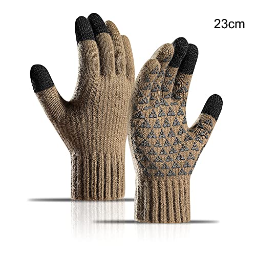Valink Guantes cálidos, antideslizantes y cálidos, guantes de invierno con pantalla táctil, forro polar, elástico de costilla, longitud de la muñeca para montar a caballo, conducir y motor