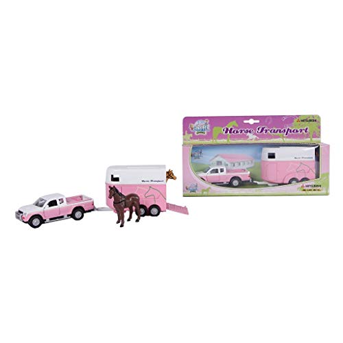 Van Manen Kids Globe Traffic 520124 - Coche de Juguete para niñas (Escala 1:32, Motor retráctil), Color Rosa y Blanco