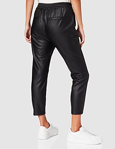Vero Moda Vmeva Mr Loose String Coated Pant Pantalones, Negro (Black Black), 38/L32 (Talla del Fabricante: Medium) para Mujer