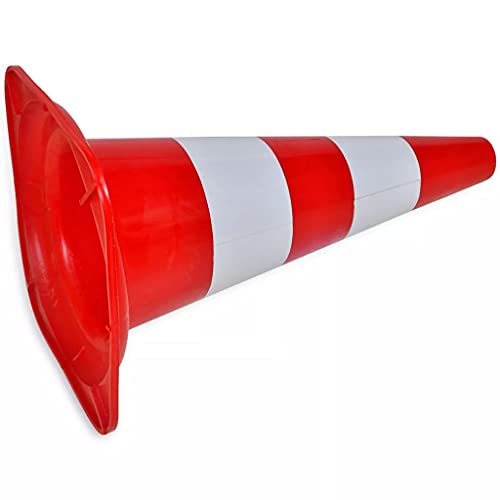 vidaXL 10x Conos de Tráfico Seguridad con Reflectantes Rojos y Blancos 50 cm