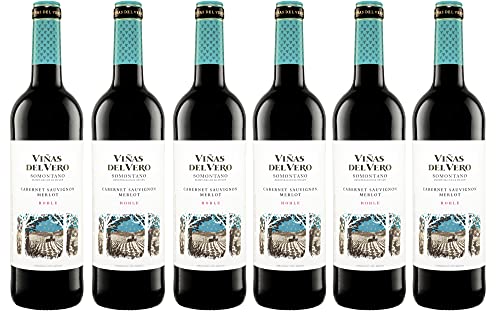 Viñas Del Vero Tinto Cabernet-Merlot - Vino D.O. Somontano - 6 botellas de 750 ml - Total: 4500 ml