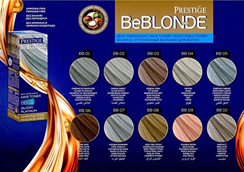 Vips Prestige BeBlonde Tinte Semi Permanente Color Amanecer Helado BB03, Sin Amoniaco Sin Peroxide