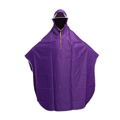 VORCOOL - Poncho de lluvia con capucha para mujer, hombre, ciclismo, color morado