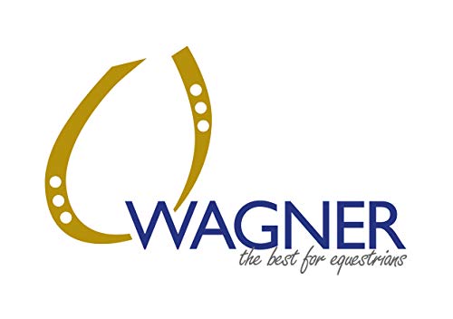 WAGNER VS/Spring - Mantilla para caballo con campana y piedras brillantes, color azul y blanco