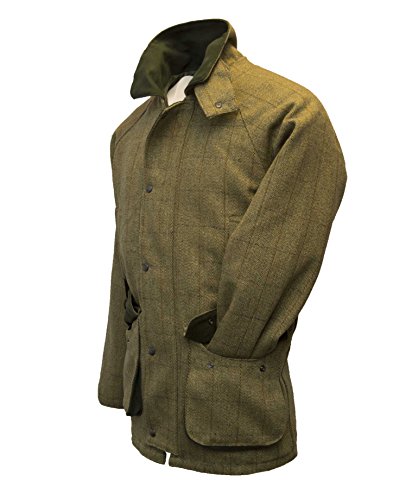 Walker and Hawkes - Chaqueta de Tweed para Hombre - Abrigo Inspirado en la hípica y la Caza - Salvia Claro - S (40"-42")