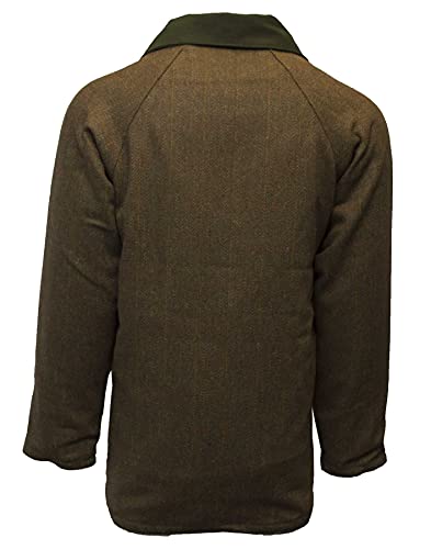 Walker and Hawkes - Chaqueta de Tweed para Hombre - Abrigo Inspirado en la hípica y la Caza - Tweed marrón - S