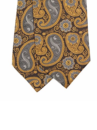 WANYING Hombres Retro Ascot Corbatas Jacquard Tejido Corbatas Bufanda Elegante Clásico para Caballero - Paisley Oro