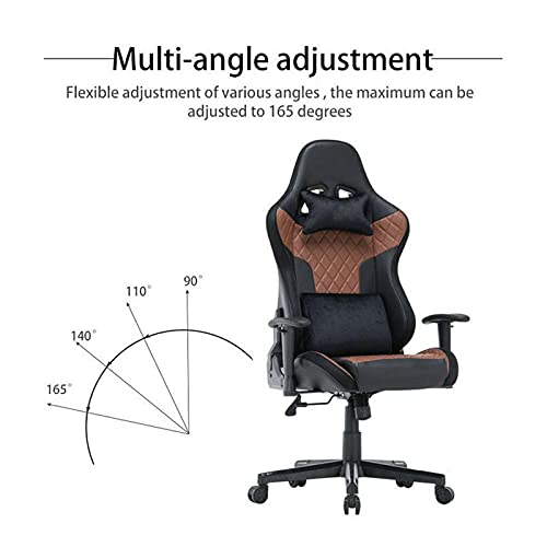 Wdl Silla De Juego Silla Ergonómica Silla Giratoria Silla De Oficina Ajustable Backrest Brazalt Silla En Vivo Brown-23kg