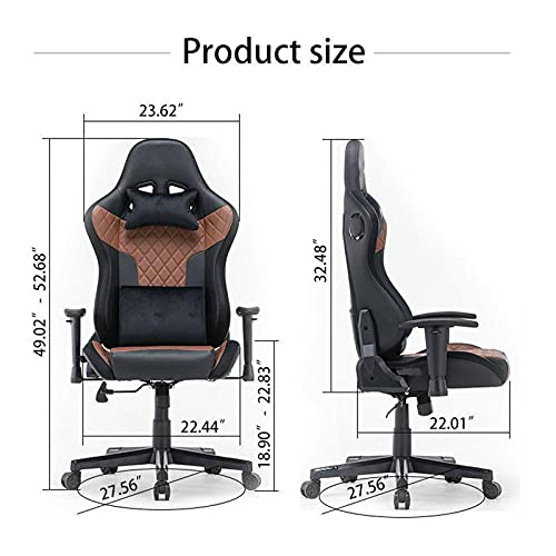 Wdl Silla De Juego Silla Ergonómica Silla Giratoria Silla De Oficina Ajustable Backrest Brazalt Silla En Vivo Brown-23kg