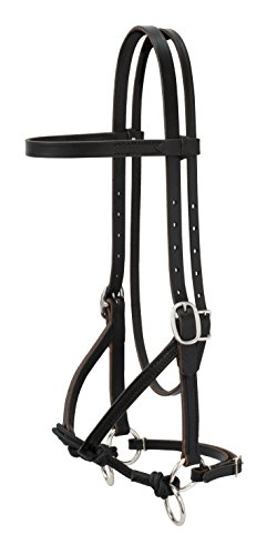 Weaver Leather 10-0299 Justin Dunn Bitless Bridle, 3/4", Color Negro