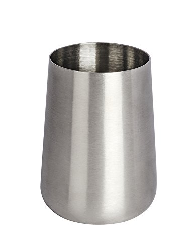 Wenko Solid Vaso para Cepillos De Dientes, Acero Inoxidable, Plata, 8x8x10 cm