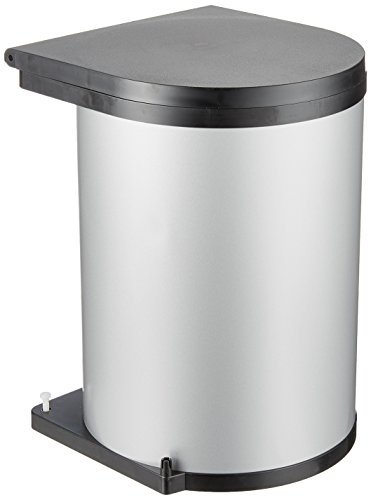 Wesco 010612 – 11SCA Recogedor, 15 litros, Metal, Plata/Negro, 34 x 47 x 28,5 cm