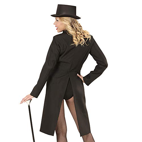 WIDMANN- Disfraz de Frack para Mujer, XL, Color Negro, Extra-Large (59014)