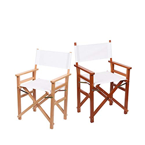 Winbang Cubiertas de sillas, Fundas de Lona, Cubiertas de reemplazo para sillas de directores (Blanco)