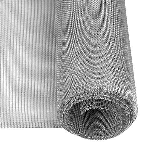 Windhager mosquitera, Tejido de Aluminio, Robusta, Resistente, Plateada, 100 x 250 cm, 03621