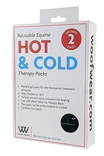 Woof Wear - Paquete de Compresas de Gel de Terapia Fría (2 Compresas por Caja) - Para Terapia de Calor o Frío para Lesiones o Inflamación en la Patas de los Caballos o Ponys - Para usarse con Bota de Terapia Fría (Se vende por separado)