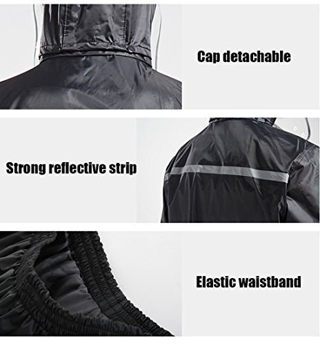 WQ-Chubasqueros Los Pantalones de Lluvia de Montar a Caballo para Adultos y Adultos se Pueden reutilizar (Color : Black, Tamaño : XXXL)