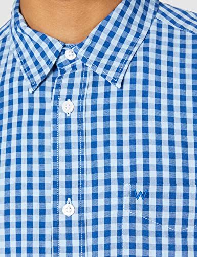 Wrangler Pocket Shirt Camisa, Ángel Azul, XXL para Hombre