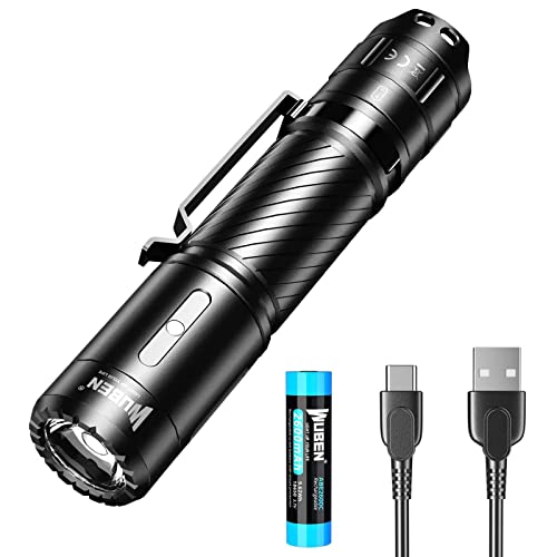 WUBEN C3 Linterna LED Alta Potencia USB C Recargable 1200 Lumens Impermeable IP68 con 6 modos Antorcha de Mano para Ciclismo, Camping, Montañismo