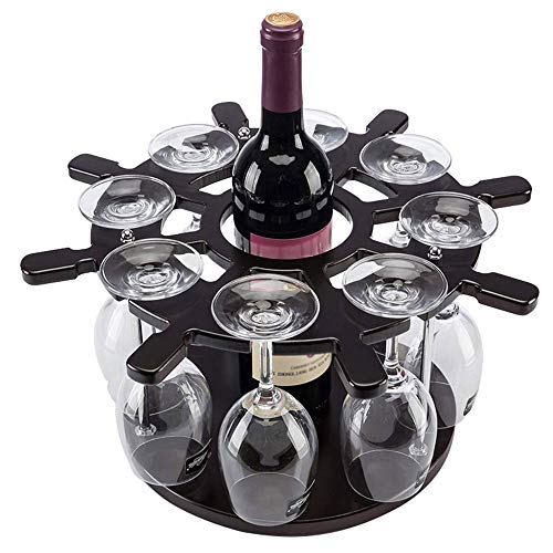 WYKDL Portavasos de Vino Estante para Vasos de Vidrio con asa Organizador para vinos Estante de Madera Mostrador Estante para vinos Barco Volante Estante de Madera Vino de Vino