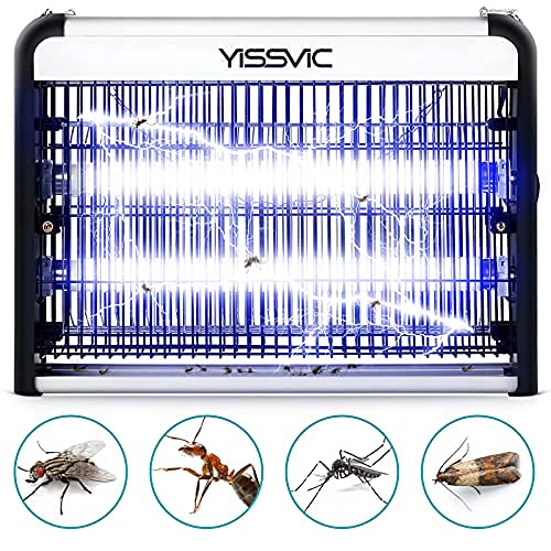 YISSVIC Lámpara Antimosquitos Eléctrico Lámpara Mata Insectos Eléctrico 20W con Luz UV para Mosquitos, Polillas, Zancudos, Moscas, y Más Insectos