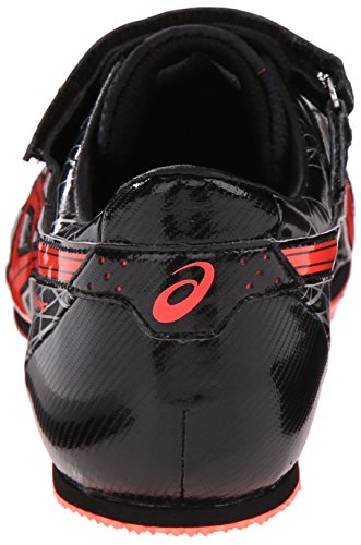 Zapato de pista larga de salto para hombre, Negro / Coral destellante / Plateado, 12.5 M US