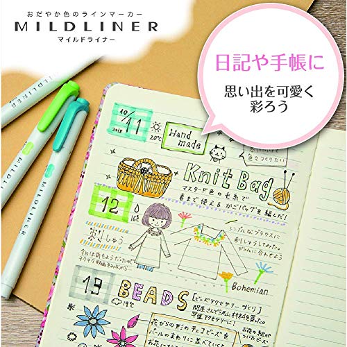 Zebra Mildliner – Juego completo de 25 rotuladores (incluye nuevos juegos WKT7-N-5C y WKT7-5C-HC)