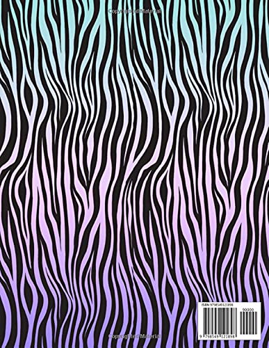 Zebra Print Notebook - Animal Pattern Design - [8.5x11 Inches] - [Ruled]: Composition Notebook - College Ruled - 160 Pages