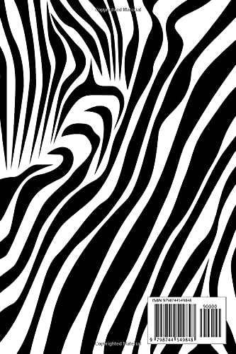 Zebra Stripe Notebook, 100 lined pages: Black and White Zebra Print notebook with lined pages, 6x9inch size (Animal Prints Notebooks)