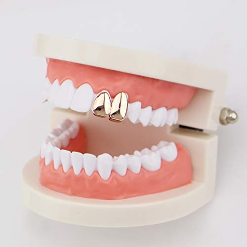 ZOYLINK 2 Piezas Grillz De Dientes De Hip Hop Grillz Plateado Gorra Grillz Boca Grillz Joyas De Dientes Para Hombres Mujeres