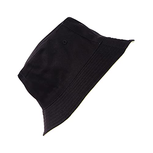 Zylioo Oversize XXL 100% algodón Bucket Hat,Reversible Floppy Boonie Hat Cap,Sombrero de sol de verano de doble cara, Negro-aguacate verde, XXL